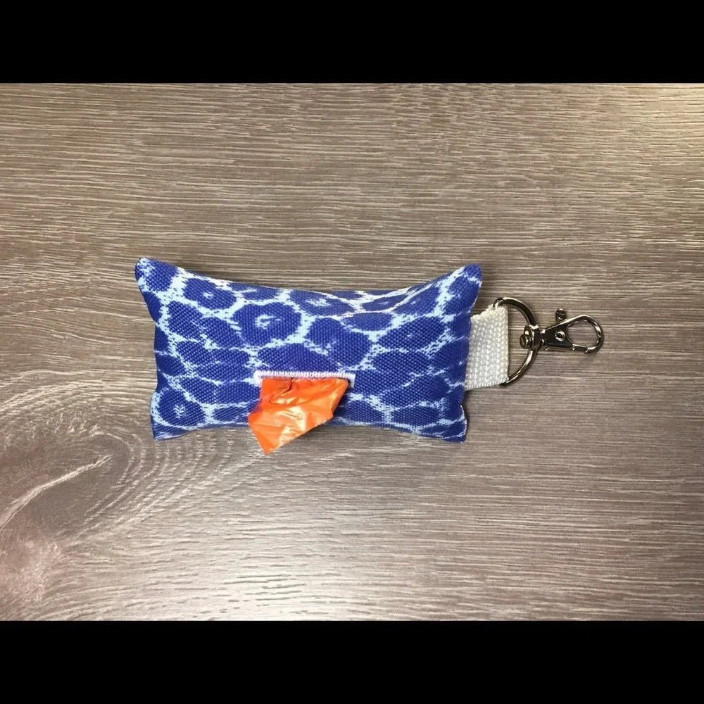 Dog Waste Bag Dispenser Blue Animal Print
